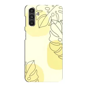 Силиконовый чехол с принтом в цветах на Samsung Galaxy M34 (5G) (Желтая монстера арт)
