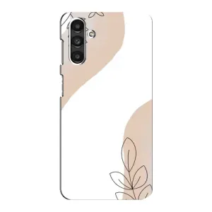 Силиконовый чехол с принтом в цветах на Samsung Galaxy M34 (5G) (Нюдовая веточка абстракция)