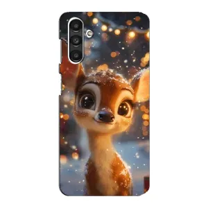 Яскравий чохол для Samsung Galaxy M34 (5G) з Зимові Оленята (Оленятко серед гірлянд)