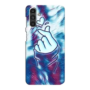 Чохол з принтом для Samsung Galaxy M34 (5G) (AlphaPrint - Знак сердечка) (Радужне серце)