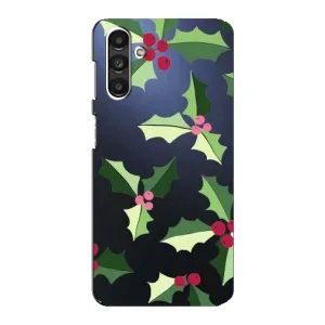 Зимні Чохли для Samsung Galaxy M34 (5G) - Самсунг Ґалаксі M34 (5Джі) - прозорий фон (Різдвяний фон)
