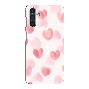 Чехол с розовым рисунком для Samsung Galaxy M34 (5G) (Розовые сердечки)