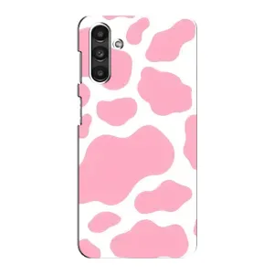 Чохол з принтом корови на Samsung Galaxy M34 (5G) - Самсунг Ґалаксі M34 (5Джі) (Рожевий принт)