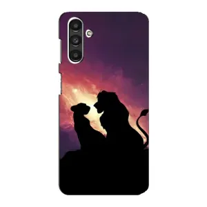 Чохол Король лев на Samsung Galaxy M34 (5G) - Самсунг Ґалаксі M34 (5Джі) (Силует Сімба і Налу)