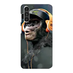 Чохол з Мавпами Samsung Galaxy M34 (5G) - (AlphaPrint) (В навушниках)