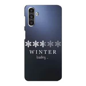 Зимні Чохли для Samsung Galaxy M34 (5G) - Самсунг Ґалаксі M34 (5Джі) - прозорий фон (Winter loading)
