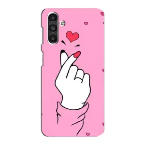 Чохол з принтом для Samsung Galaxy M34 (5G) (AlphaPrint - Знак сердечка) (Знак Love)
