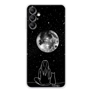 Чохол з малюнком кіт на Samsung Galaxy M35 5G (Дівчина з котом)