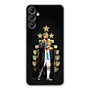 Чехлы для Samsung Galaxy M35 5G (Leo чемпион) (AlphaPrint) (Месси Король)
