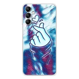 Чохол з принтом для Samsung Galaxy M35 5G (AlphaPrint - Знак сердечка) (Радужне серце)