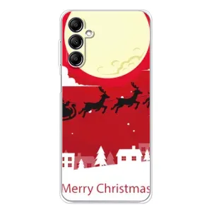 Різдвяні Чохли для Samsung Galaxy M35 5G (VPrint) (Санта з оленями)
