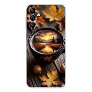 Чохол з унікальним дизайном 'Осінь з кавою' для Samsung Galaxy M35 5G (Темна кава)