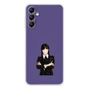 Чехлы Венсдей на Samsung Galaxy M35 5G Уэнсдей (AlphaPrint) (Уэнздей в черном)