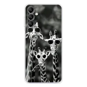 Силіконовий чохол з КАРТИНКАМИ літо для Samsung Galaxy M35 5G (AlphaPrint) (Жирафи в окулярах)