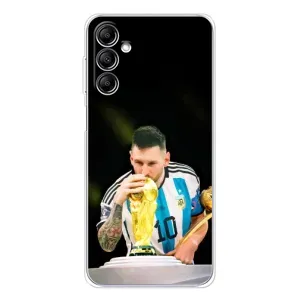 Чехлы для Samsung Galaxy M36 (Leo чемпион) (AlphaPrint) (Кубок Месси)