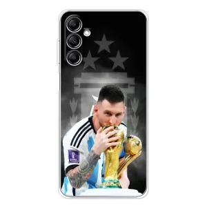Чехлы для Samsung Galaxy M36 (Leo чемпион) (AlphaPrint) (Месси Чемпион)