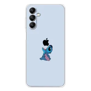 Чехол с принтом Стич на Samsung Galaxy M36 (Stitch apple)