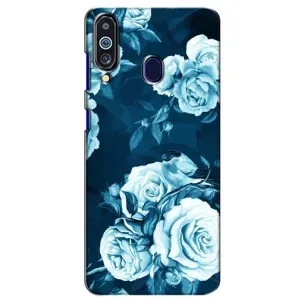 Чехлы (ART) Цветы на Samsung Galaxy M40 (VPrint) (Голубые Бутоны)