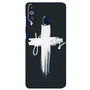 Чехол для Samsung Galaxy M40 (AlphaPrint) - (Христианские) (Иисус)