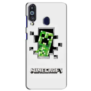 Чехол Майнкрафт на Samsung Galaxy M40 (AlphaPrint) Minecraft (крипер Майнкрафт)
