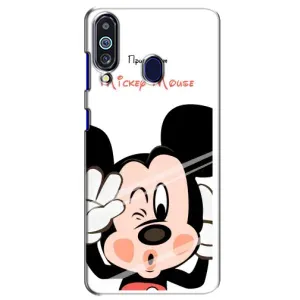 Эксклюзивный чехол для Samsung Galaxy M40 (AlphaPrint - Мультяшные) (Маус Микки)