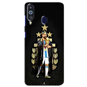 Чехлы для Samsung Galaxy M40 (Leo чемпион) (AlphaPrint) (Месси Король)
