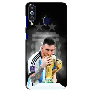 Чехлы для Samsung Galaxy M40 (Leo чемпион) (AlphaPrint) (Месси Чемпион)