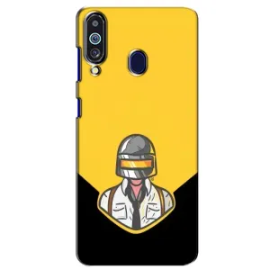 Чехол PUBG для Самсунг М40 (AlphaPrint) (Пабг в шлеме)