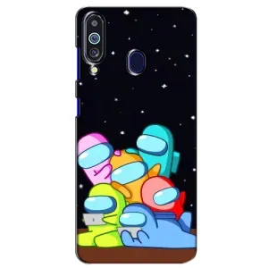 Чехол Амонг Ас для Samsung Galaxy M40 (AlphaPrint) (Скины в космосе)