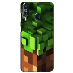 Чехол Майнкрафт на Samsung Galaxy M40 (AlphaPrint) Minecraft (текстура Майнкрафт)