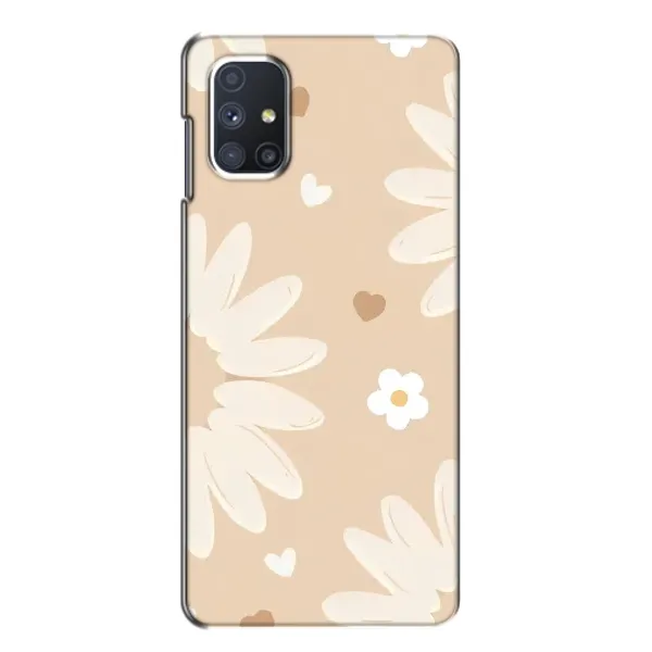 Чехол с принтом «Бежевые цветы» для Samsung Galaxy M51