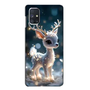 Яскравий чохол для Samsung Galaxy M51 з Зимові Оленята (Блискуче оленятко)