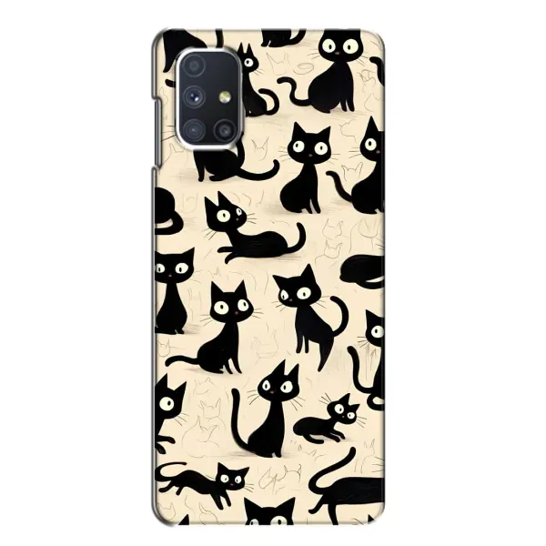 Чохол з принтом «Чорні коти» для Samsung Galaxy M51 Чохол з принтом «Чорні коти» для Samsung Galaxy M51