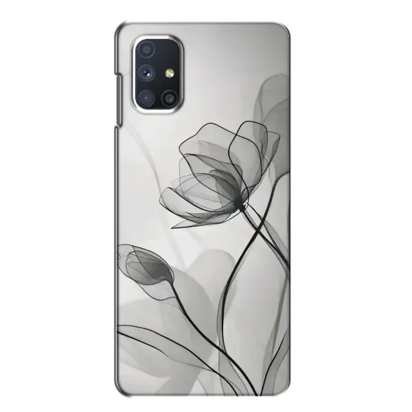 Чехол с принтом «Черные цветы» для Samsung Galaxy M51