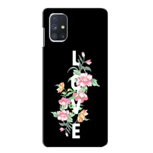 Чехлы для любимой на Самсунґ Ґалаксі М51 (VPrint) (Квіти LOVE)