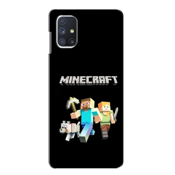 Чехол с принтом «герои Minecraft» для Samsung Galaxy M51