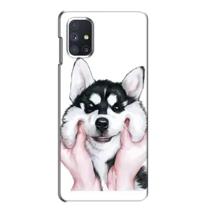 Чохол з Хаскі Samsung Galaxy M51 - (AlphaPrint) (Хаскі улибака)