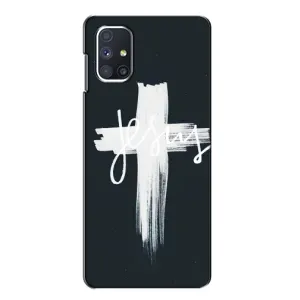 Чехол для Samsung Galaxy M51 (AlphaPrint) - (Христианские) (Иисус)