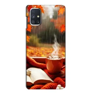 Чохол з унікальним дизайном 'Осінь з кавою' для Samsung Galaxy M51 (Кава і дощ)