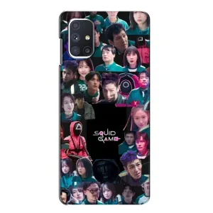 Чохол Гра в кальмара для Samsung Galaxy M51 (Колаж Гра кальмара)