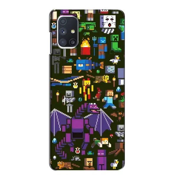Чехол с принтом «Коллаж Майнкрафт» для Samsung Galaxy M51