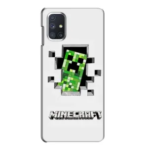 Чехол Майнкрафт на Samsung Galaxy M51 (AlphaPrint) Minecraft (крипер Майнкрафт)
