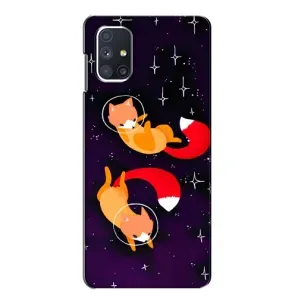 Чохли з картинкою Лисичка для Samsung Galaxy M51 (VPrint) (Лисички космонавти)
