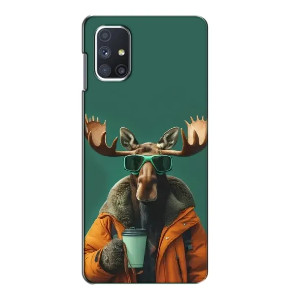 Чехол с принтом «Лось с кофе» для Samsung Galaxy M51 Чехол с принтом «Лось с кофе» для Samsung Galaxy M51