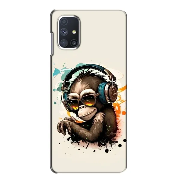 Чохол з принтом «Макака в навушниках» для Samsung Galaxy M51