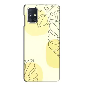 Силиконовый чехол с принтом в цветах на Samsung Galaxy M51 (Желтая монстера арт)