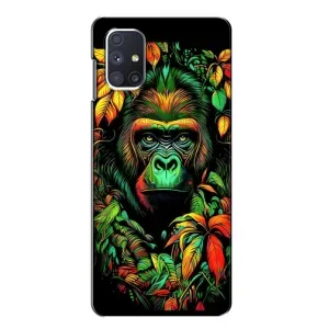 Чохол з Мавпами Samsung Galaxy M51 - (AlphaPrint) (Мавпа в квітах)