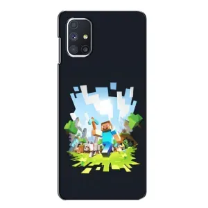 Чехол Майнкрафт на Samsung Galaxy M51 (AlphaPrint) Minecraft (персонажи Minecraft)