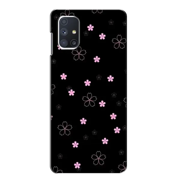 Чехол с принтом «Розовые цветы на черном» для Samsung Galaxy M51 Чехол с принтом «Розовые цветы на черном» для Samsung Galaxy M51