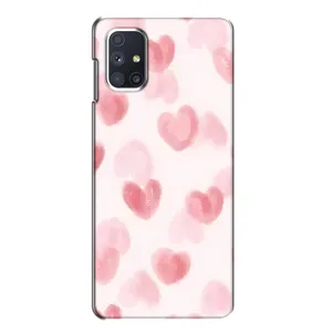 Чохол з розовим принтом для Samsung Galaxy M51 (Рожеві сердечки)